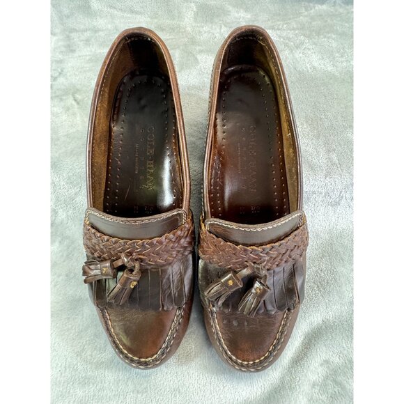 Cole Haan womens shoes 8.5M Country Brown Leather Tassel Loafers - Picture 10 of 16